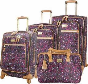 Steve Madden Designer-Gepckkollektion 4-teiliges Softside-Koffer-Set Reise-Set enthlt eine Tragetasche, 50,8 cm Handgepck, 61 cm und 71,1 cm Karierte Koffer