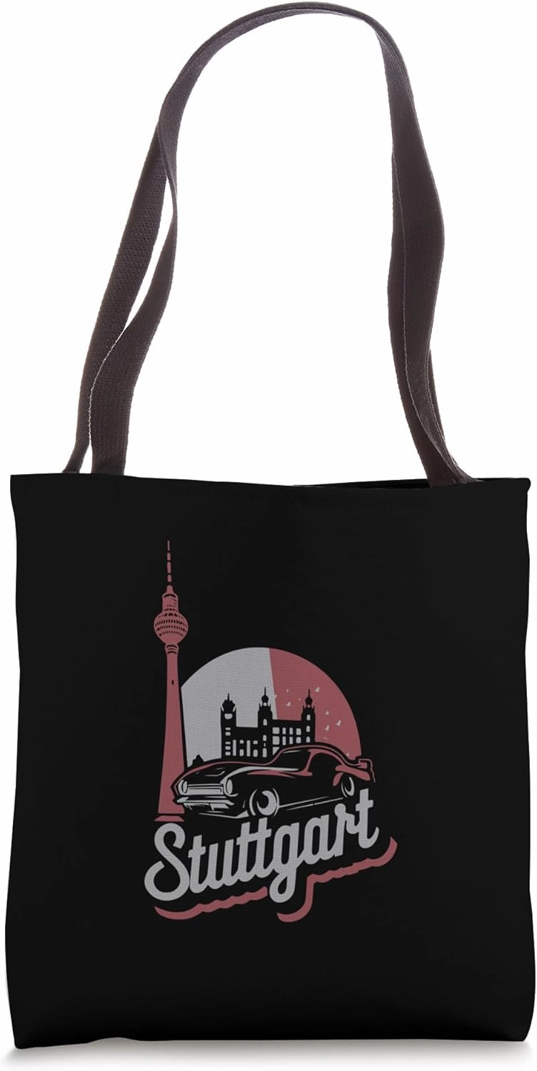 Stuttgart Tower Automotive German City Travel Souvenir Tote Bag