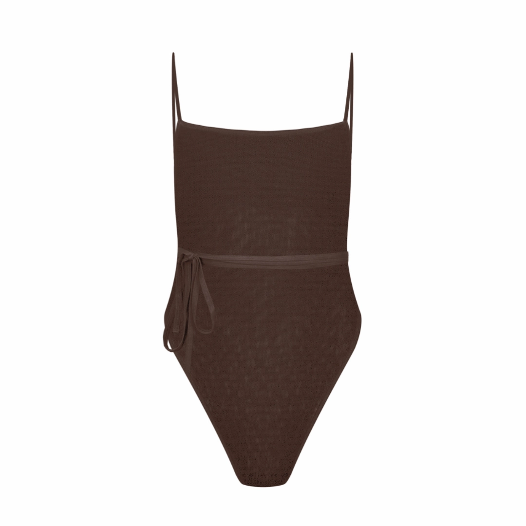 Tan-through Belize One Piece | Mocha