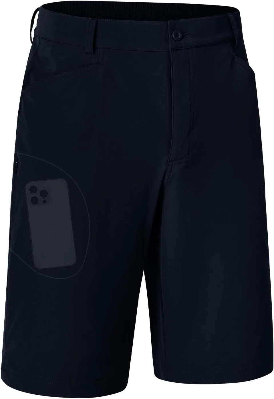 TBMPOY Men's Golf Dress Shorts Stretch Elastic Waist 11" Quick Dry Lightweight Travel Casual Shorts 5 Pockets Travel Casual