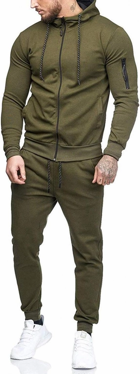 THWEI Mens Tracksuit 2 Piece Sweatsuit Sets Casual Hoodie Jogging Athletic Suits