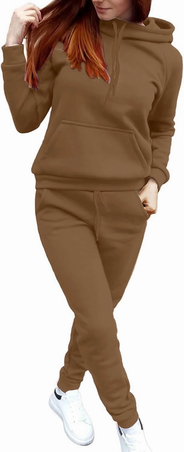 Track Suits for Women Set - 2 Piece Outfits Sweatsuit Pocket Hoodies with Pants Spring Jogging Workout Sets for Women