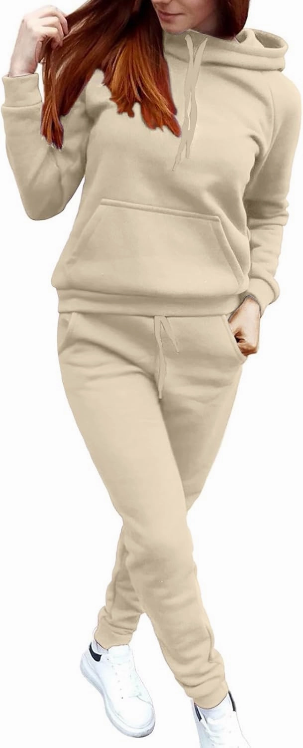 Track Suits for Women Set - 2 Piece Outfits Sweatsuit Pocket Hoodies with Pants Spring Jogging Workout Sets for Women