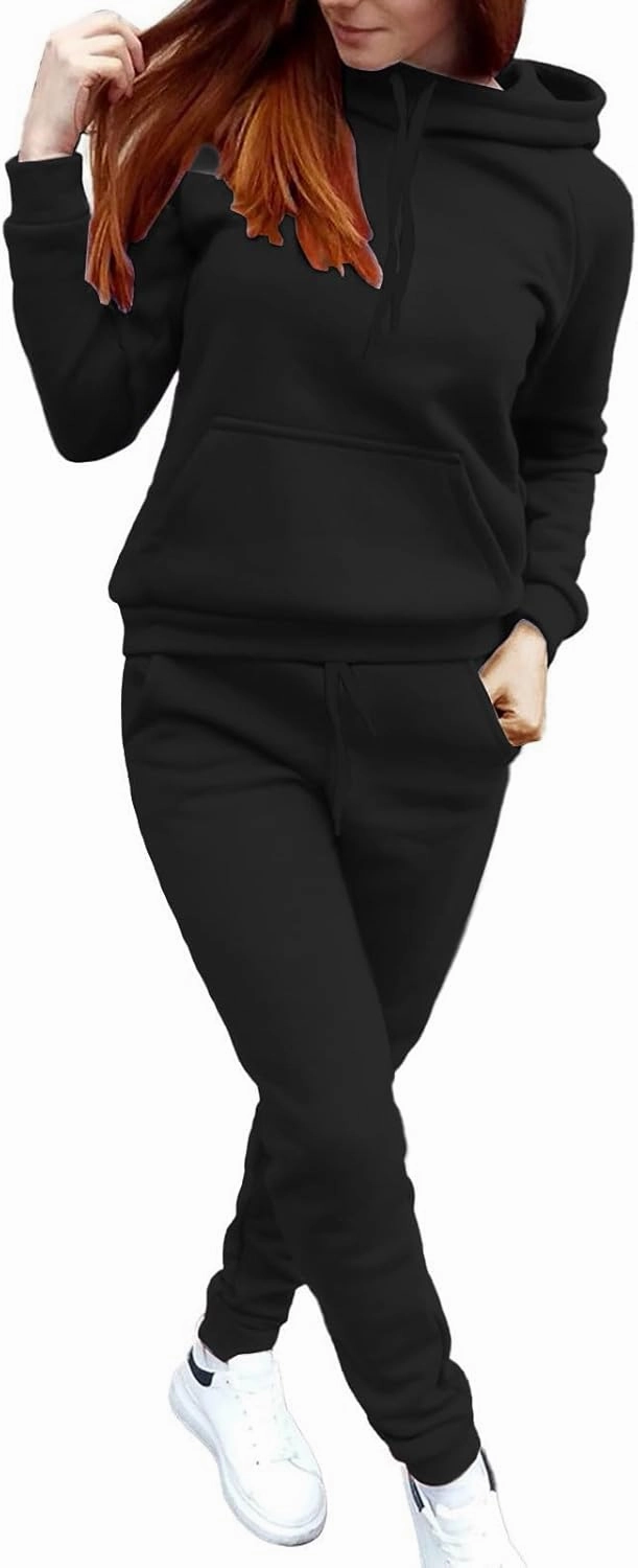 Track Suits for Women Set - 2 Piece Outfits Sweatsuit Pocket Hoodies with Pants Spring Jogging Workout Sets for Women