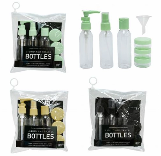 Travel Bottle 8 Piece Set
