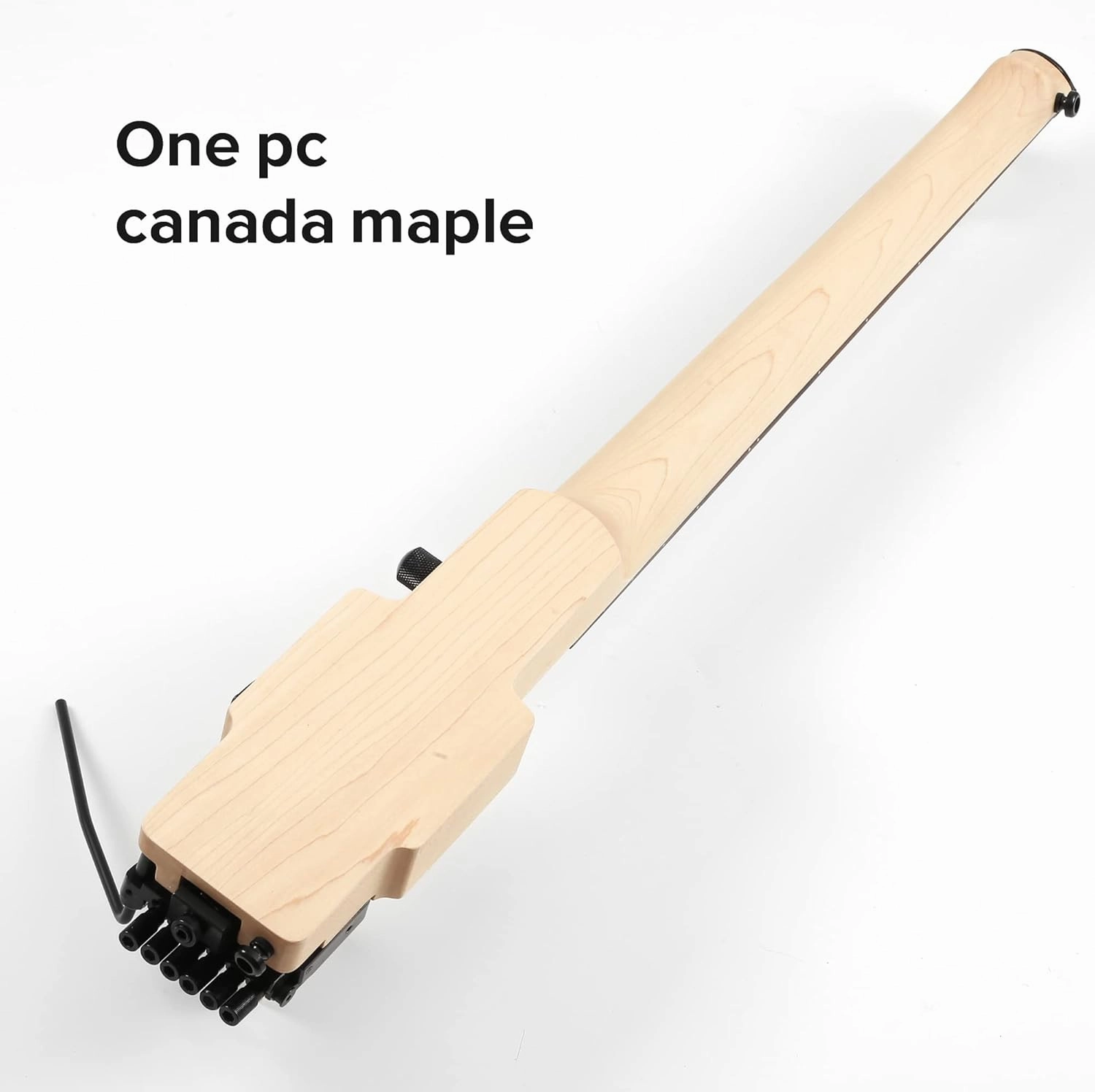 Travel Electric Guitar Headless 6 String Guitar One-piece Canada maple neck through body design Double Locking Tremolo Bridge with Gigbag