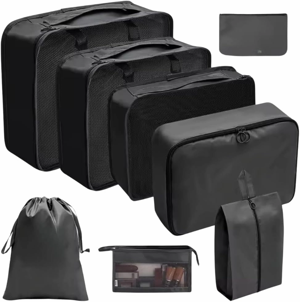 Travel Luggage Organizer, 8 Pcs Packing Cubes Set