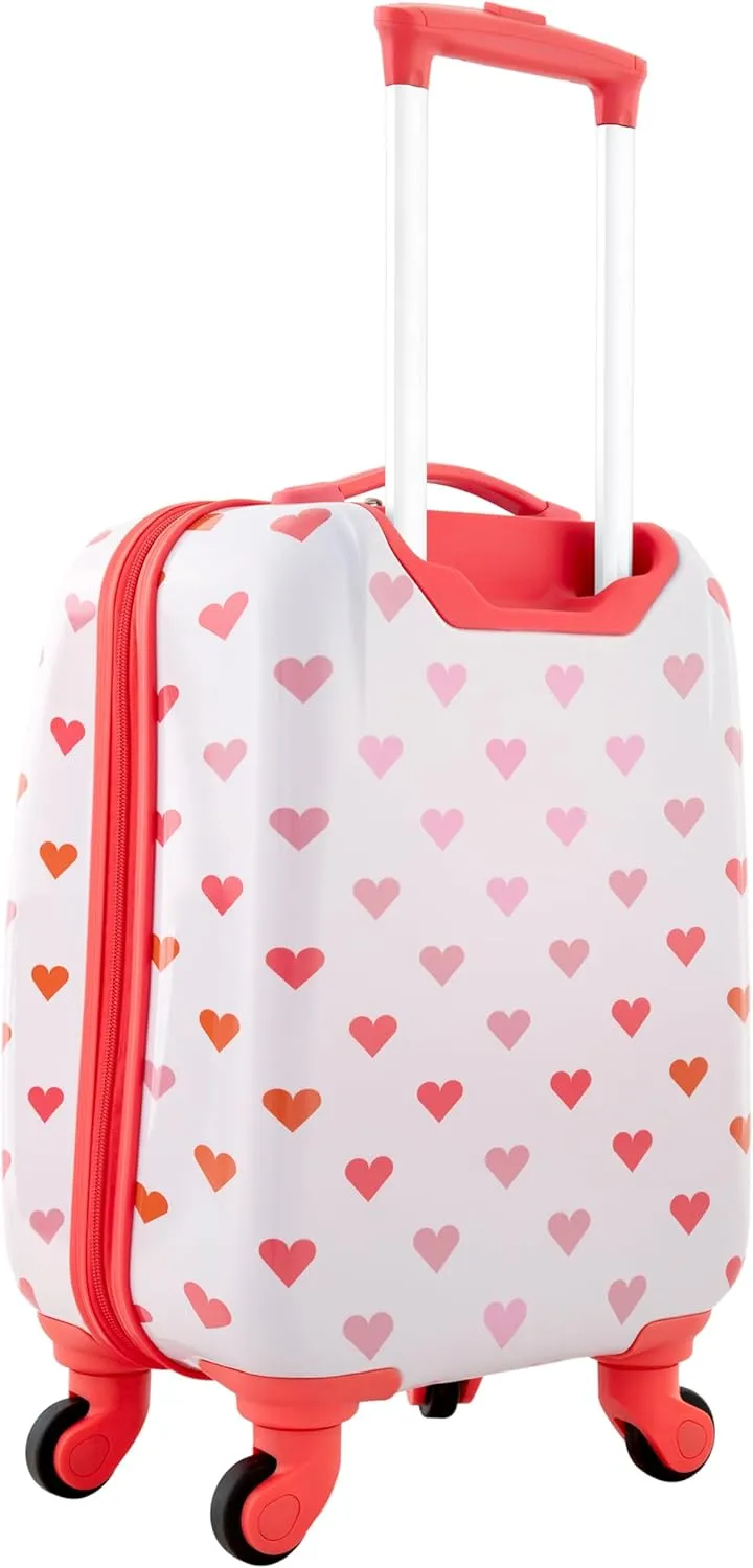 Travelers Club 5 Piece Kids' Luggage Set, Hearts