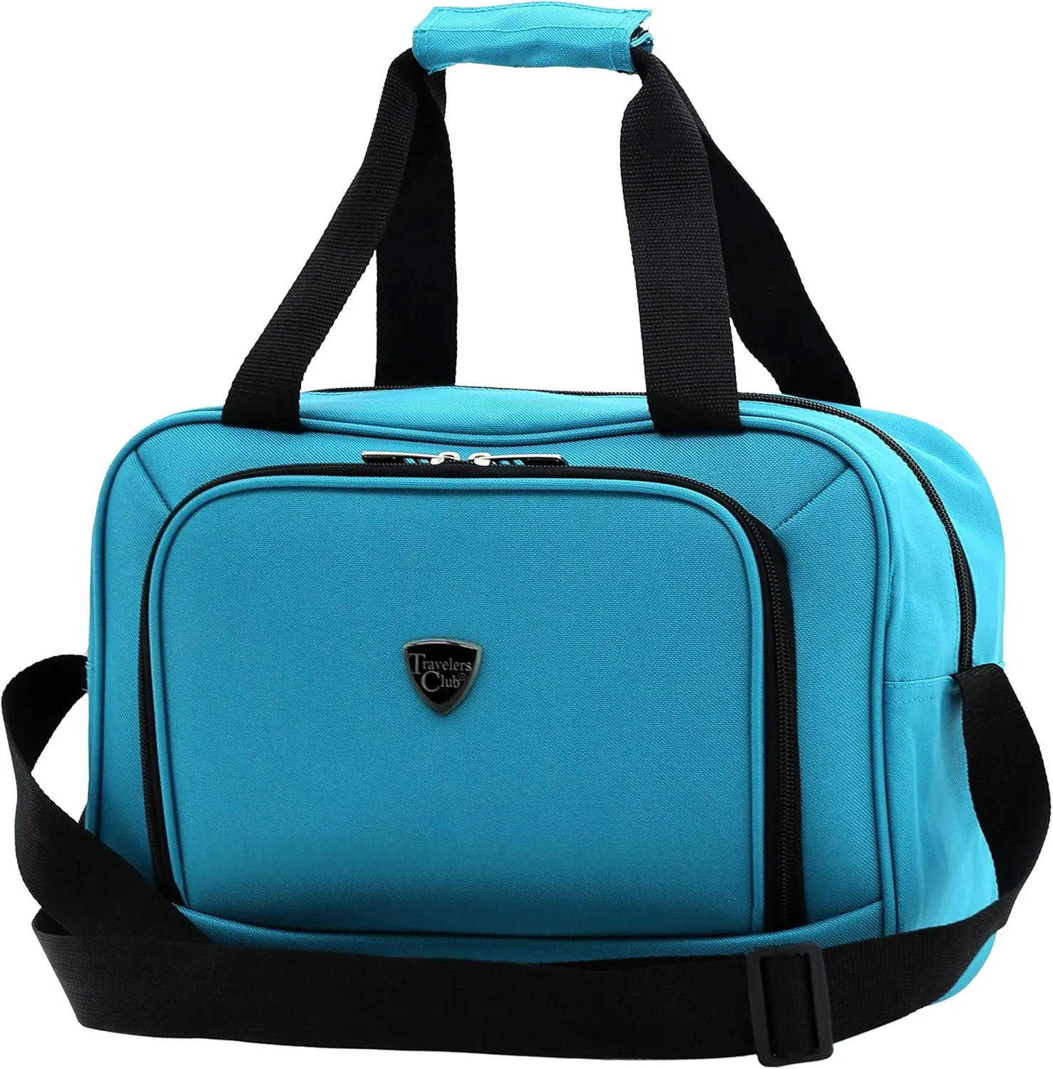 Travelers Club Chicago Hardside Expandable Spinner Luggage, Teal, 5 Piece Set