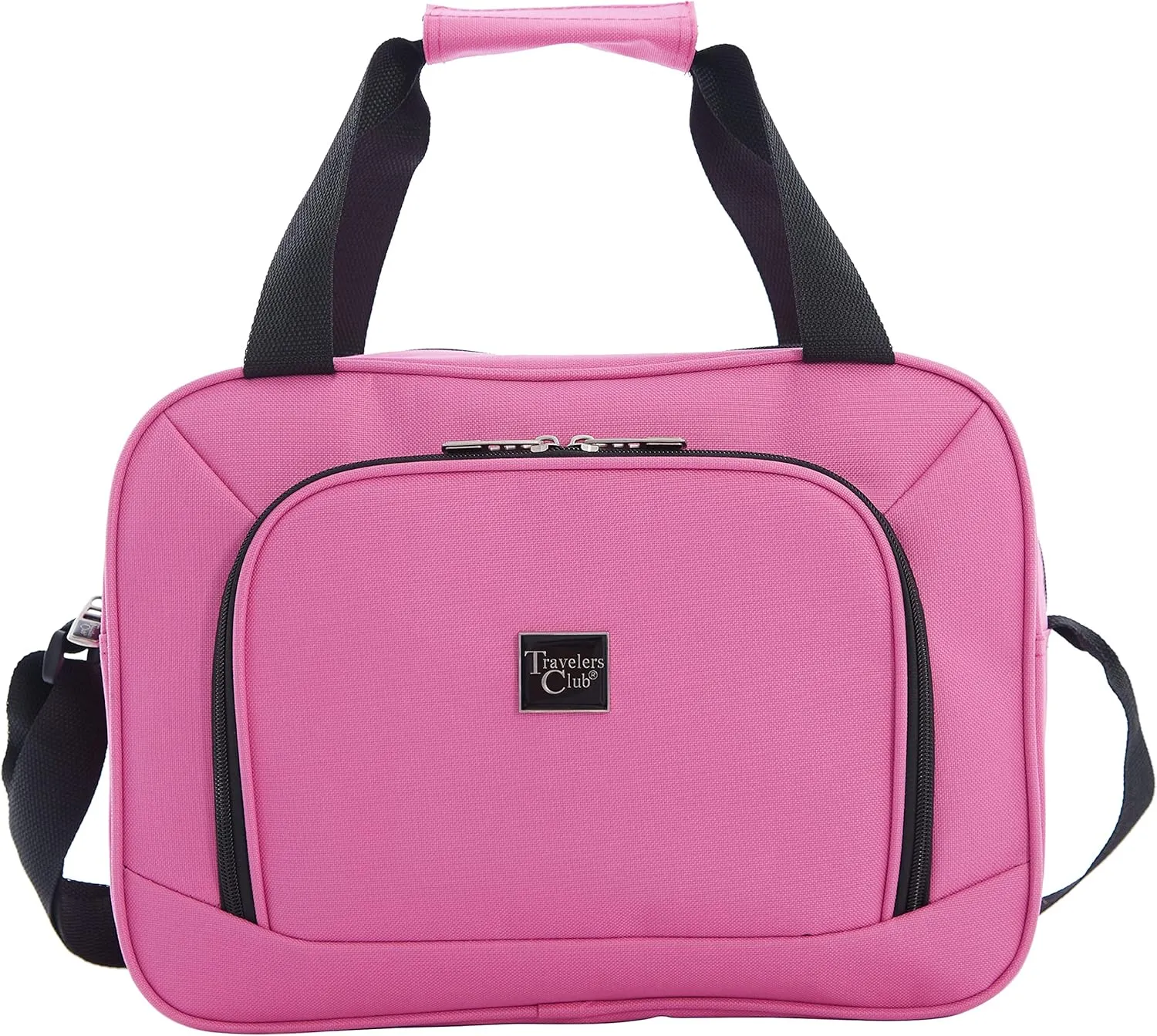 Travelers Club Midtown Hardside Luggage Travel, Bubble Gum, 4-Piece Set