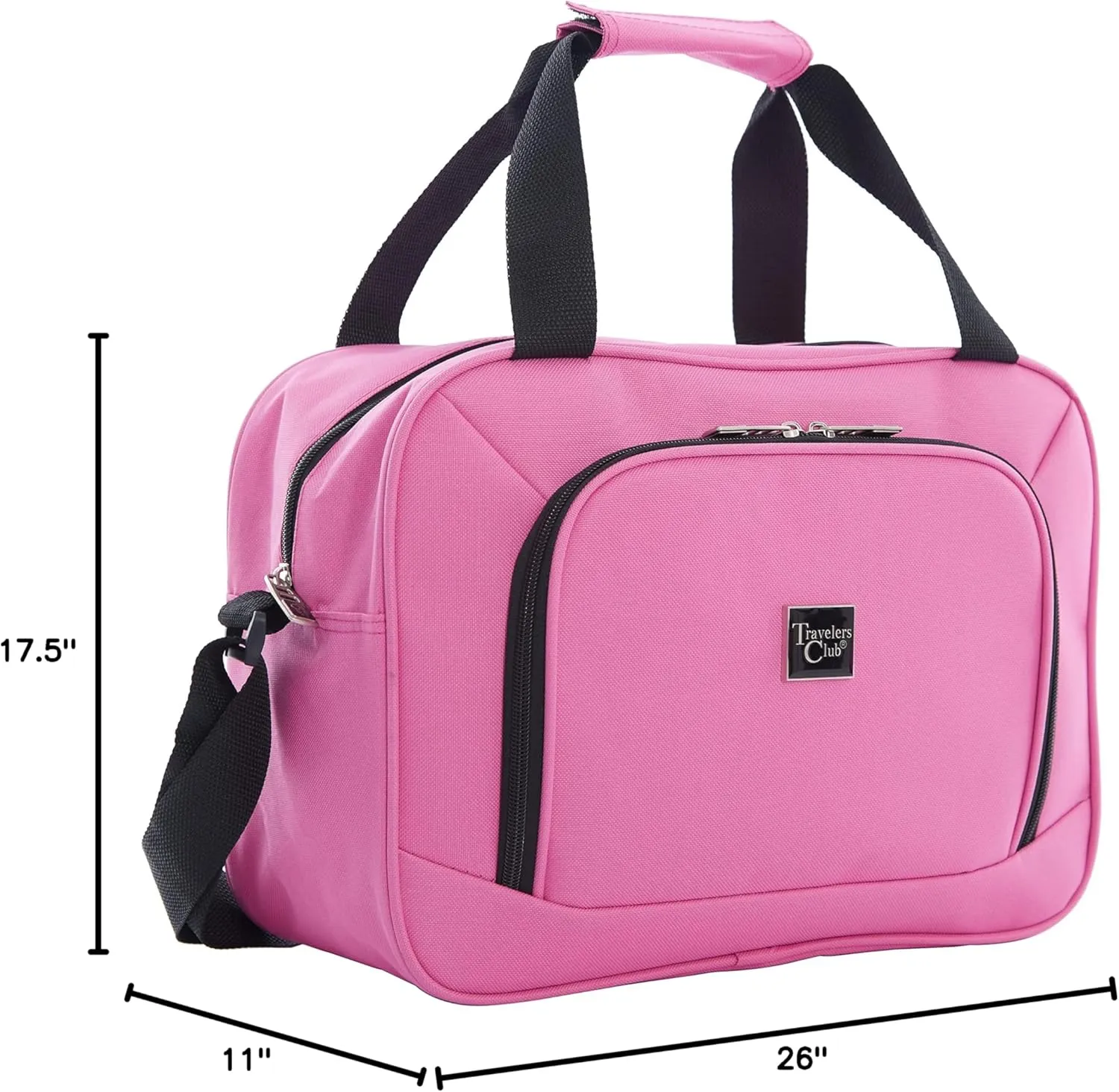Travelers Club Midtown Hardside Luggage Travel, Bubble Gum, 4-Piece Set