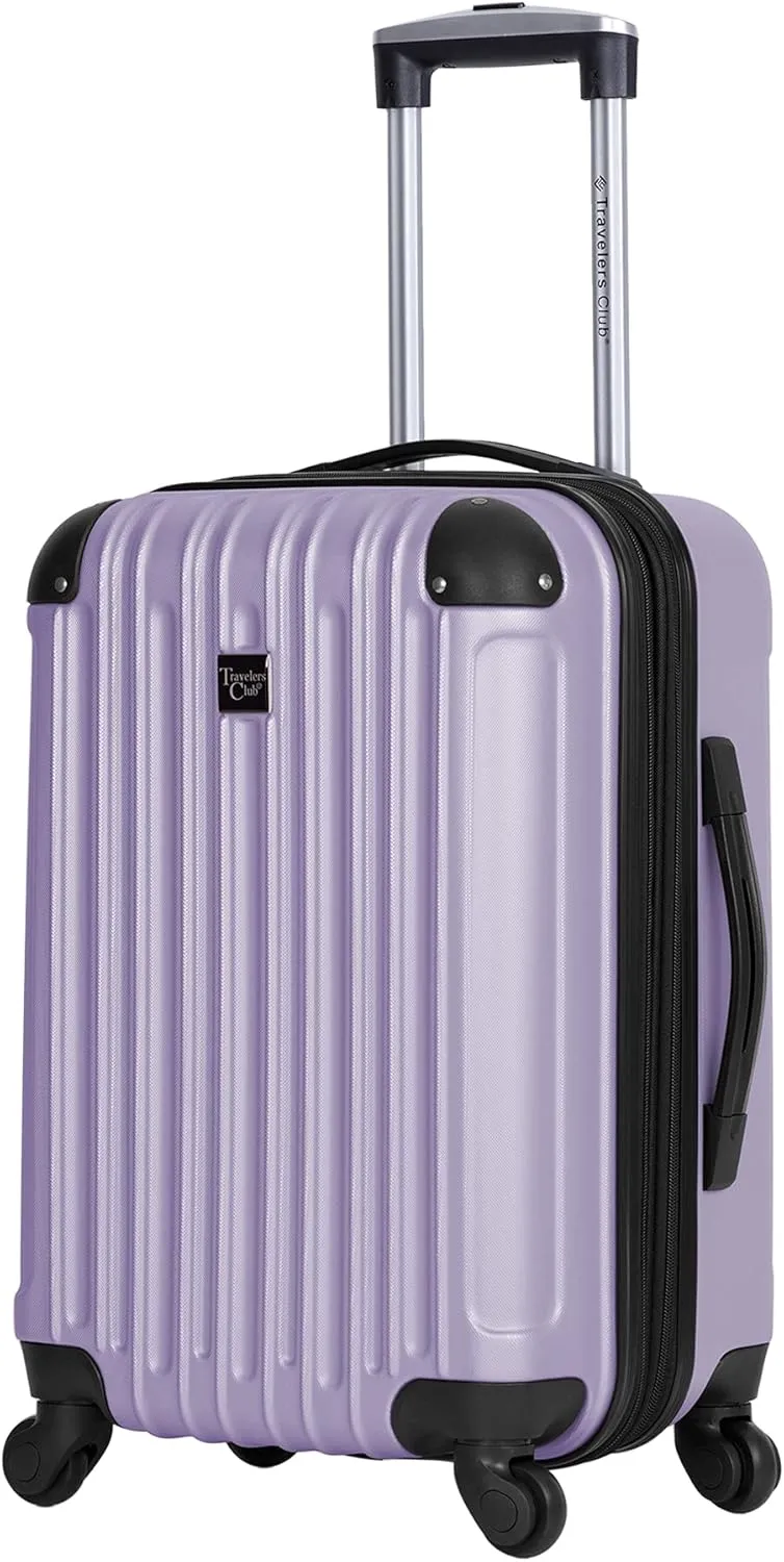 Travelers Club Midtown Hardside Luggage Travel, Lilac, 4-Piece Set