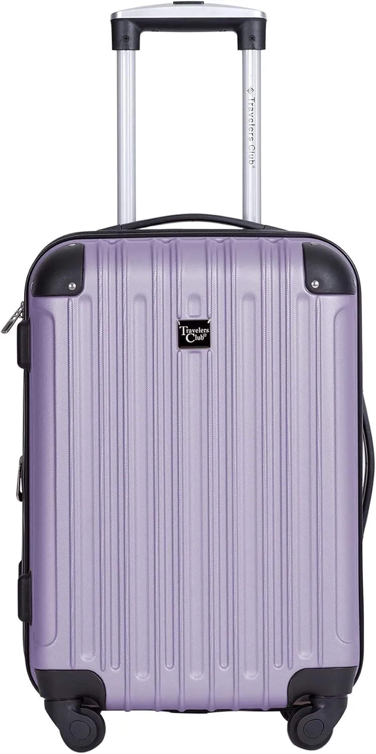 Travelers Club Midtown Hardside Luggage Travel, Lilac, 4-Piece Set