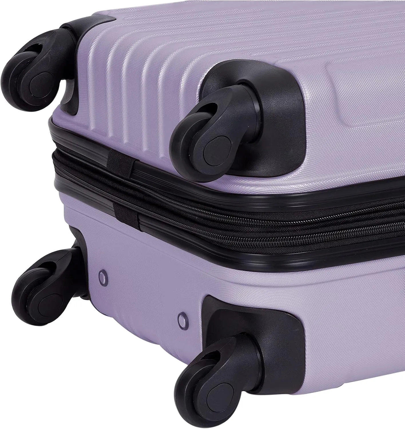 Travelers Club Midtown Hardside Luggage Travel, Lilac, 4-Piece Set