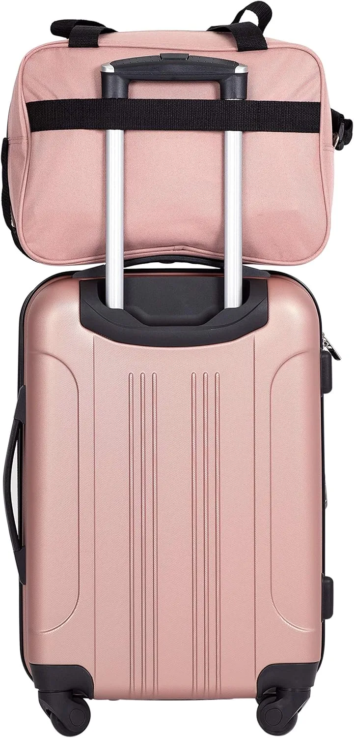 Travelers Club Midtown Hardside Luggage Travel, Rose Gold, 4-Piece Set