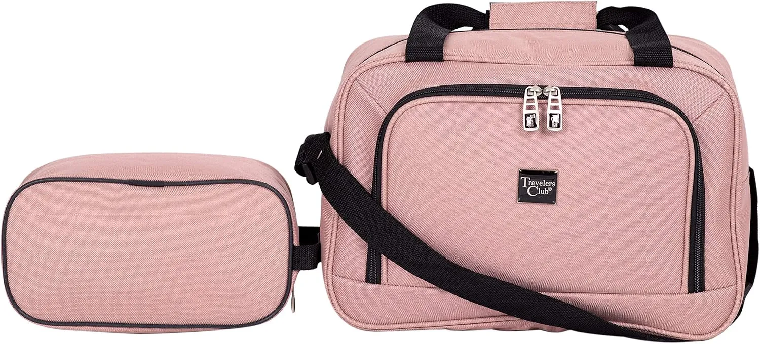 Travelers Club Midtown Hardside Luggage Travel, Rose Gold, 4-Piece Set