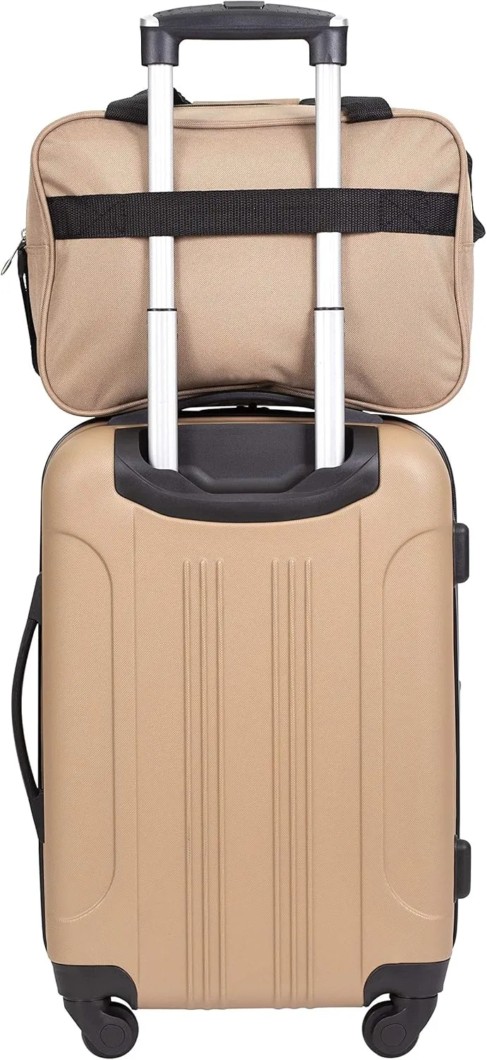 Travelers Club Midtown Hardside Luggage Travel, Tan, 4-Piece Set