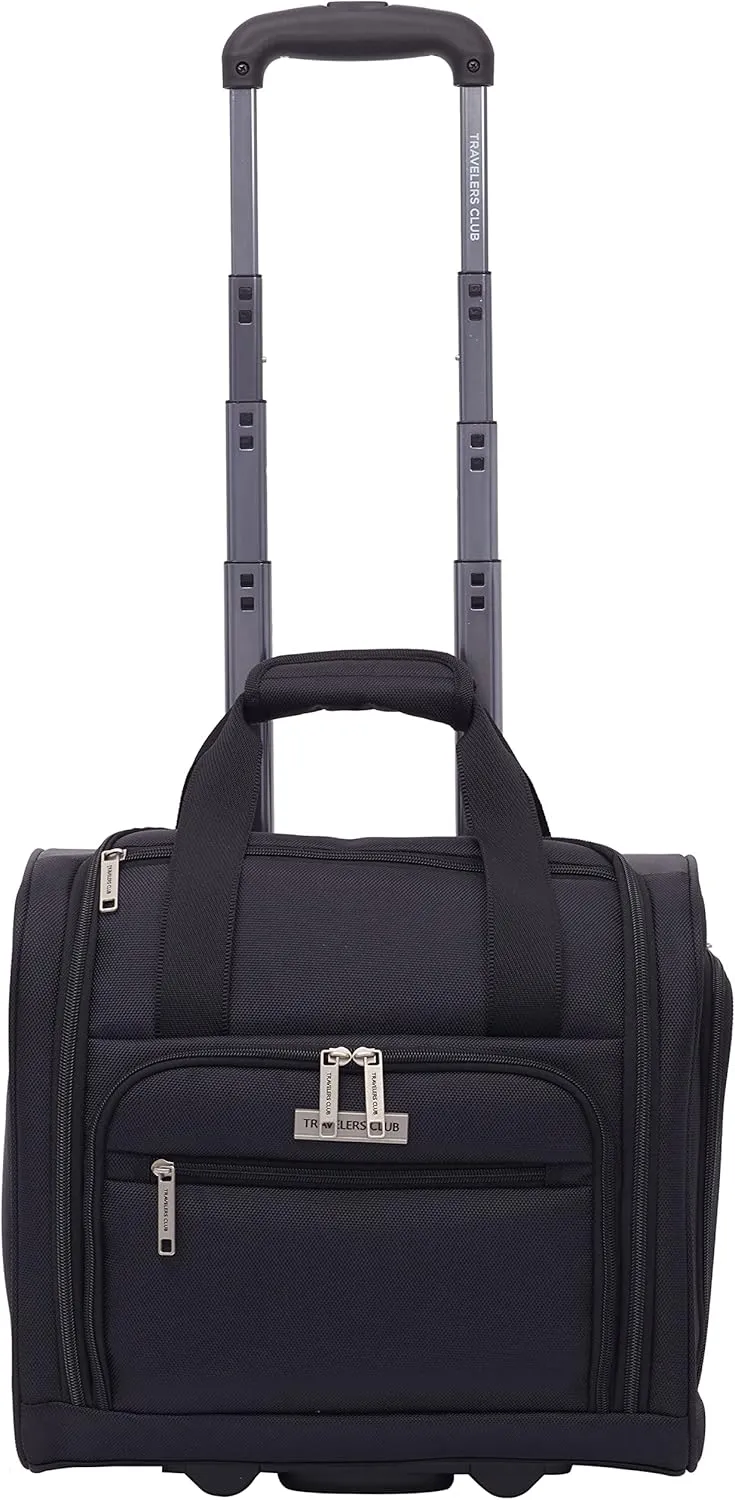 Travelers Club Riddock Luggage and Travel Accessories, Black, 14-Piece Set