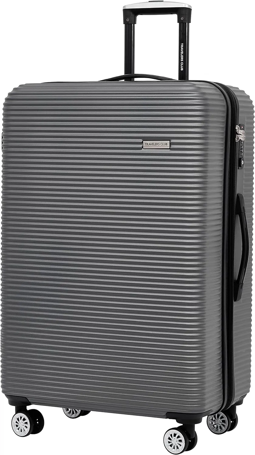 Travelers Club Riddock Luggage and Travel Accessories, Charcoal, 14-Piece Set