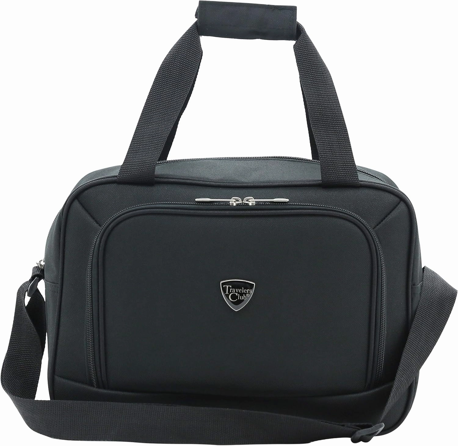 Travelers Club Chicago Hardside Expandable Spinner Luggage, Black, 5 Piece Set