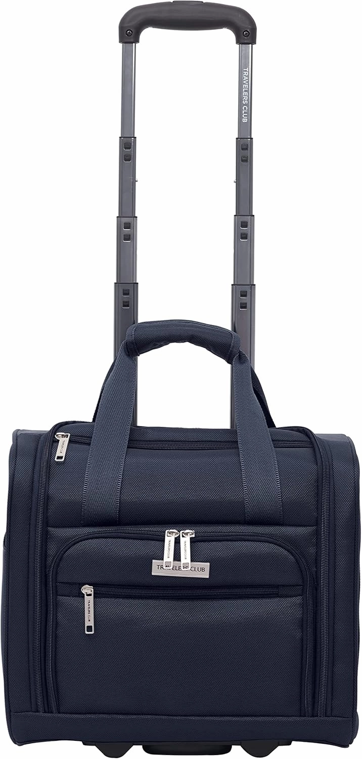 Travelers Club Riddock Luggage and Travel Accessories, Navy Blue, 14-Piece Set