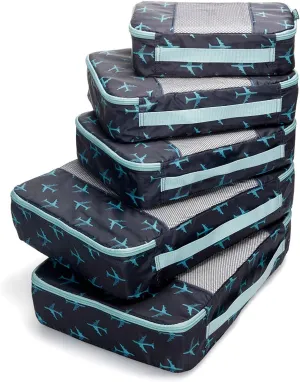 TravelWise Packing Cubes, Navy Airplanes, Set (5262367)