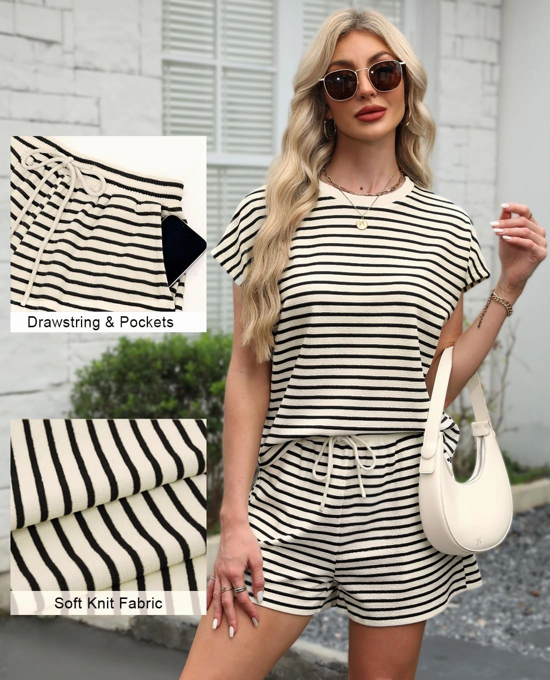 Two Piece Sets for Women Summer Short Sleeve Womens Loungewear Set Travel Matching Short Sets for Women Sweat Suit