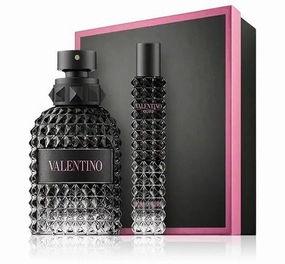 Valentino Uomo Born in Roma 2-Piece Travel Gift Set For Men, (3.4 Oz Eau De Toilette Spray   0.50 Oz Travel Spray)