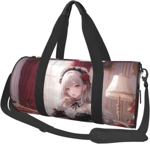 Velvet Visions Printed Travel Bag,Round Personal Item Storage bag,Foldie Duffel Bag for Traveling Vacation,Fitness,Sports