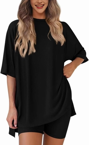 Viralvera 2 Piece, Viral Vera Buttery 2 Piece Shorts Set, 2025 Summer Casual Oversized Shirts Shorts Womens Lounge Set
