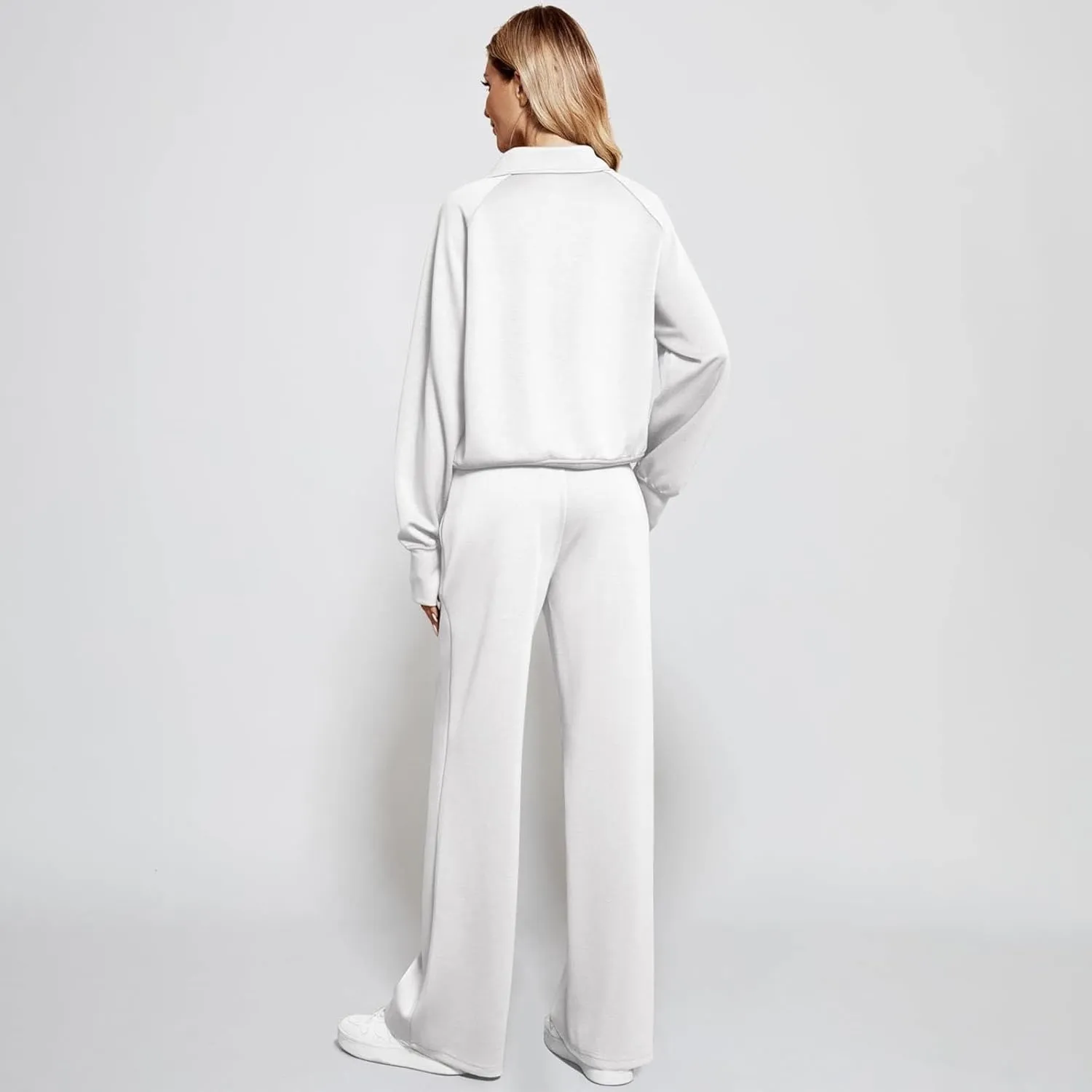 Women 2 Piece Outfits Sweatsuit Solid Color Pants Spring and Autumn Set Dressy Sets Tracksuits Outfits