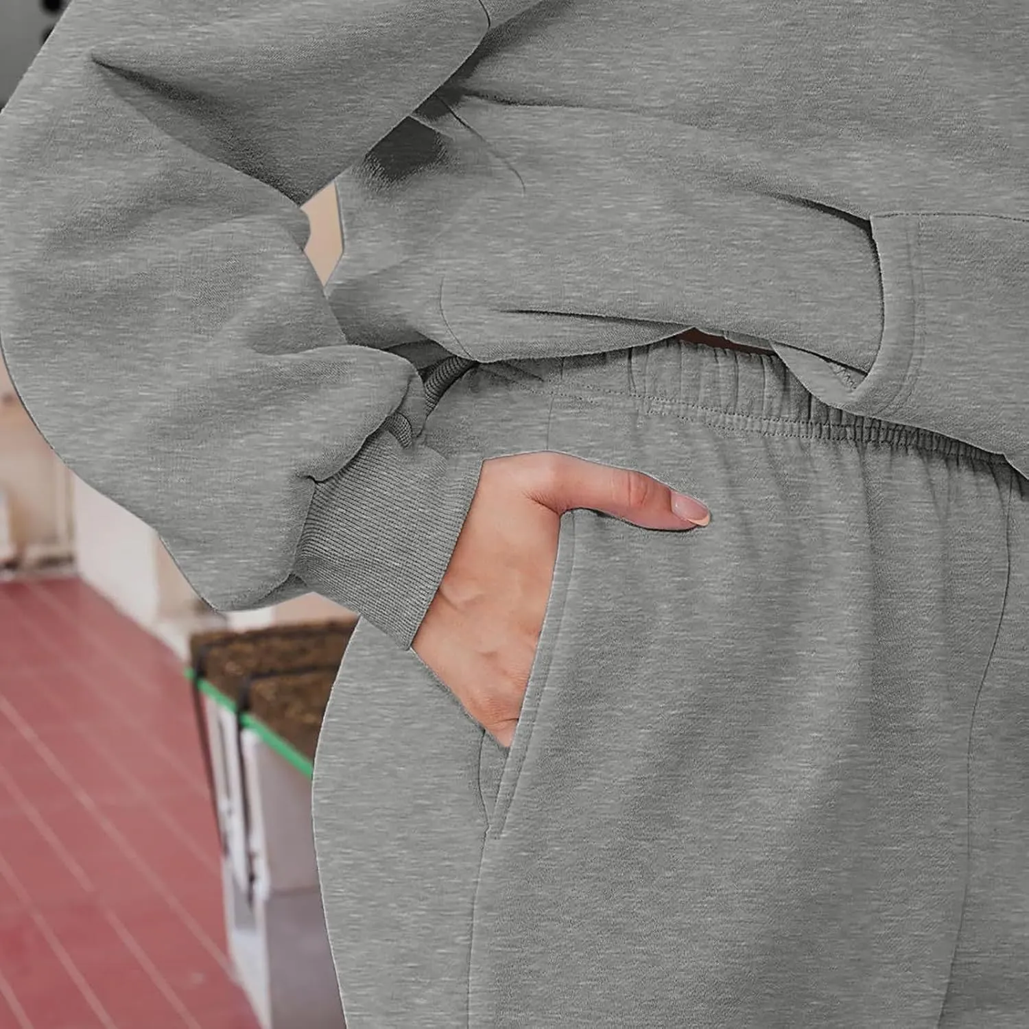 Women 2 Piece Outfits Sweatsuit Solid Color Pants Spring and Autumn Set Dressy Sets Tracksuits Outfits