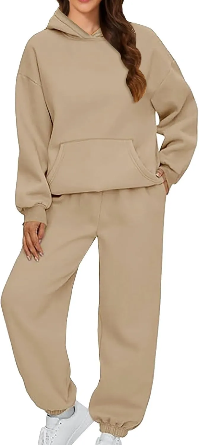 Women 2 Piece Outfits Sweatsuit Solid Color Pants Spring and Autumn Set Dressy Sets Tracksuits Outfits