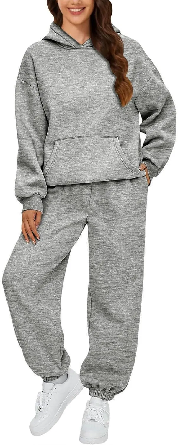Women 2 Piece Outfits Sweatsuit Solid Color Pants Spring and Autumn Set Dressy Sets Tracksuits Outfits