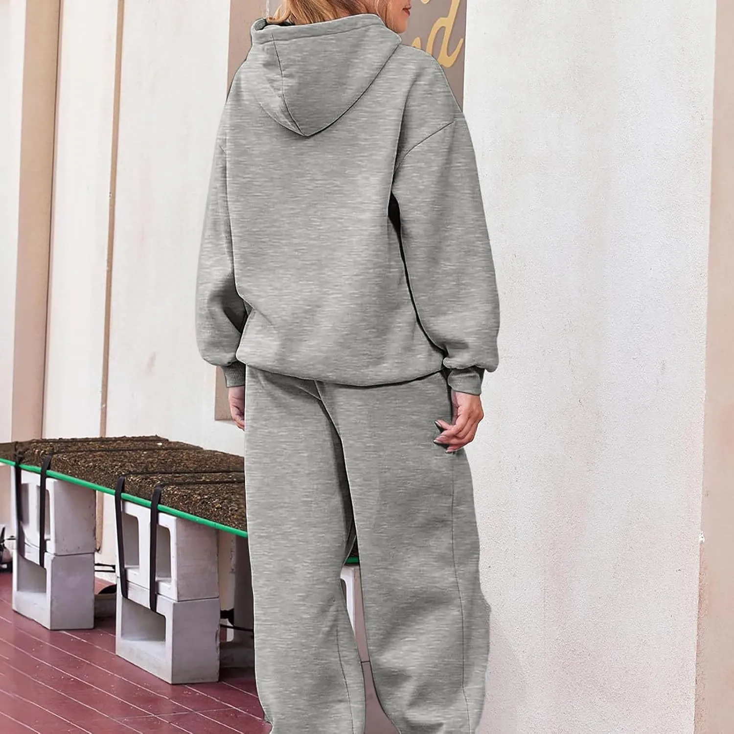 Women 2 Piece Outfits Sweatsuit Solid Color Pants Spring and Autumn Set Dressy Sets Tracksuits Outfits