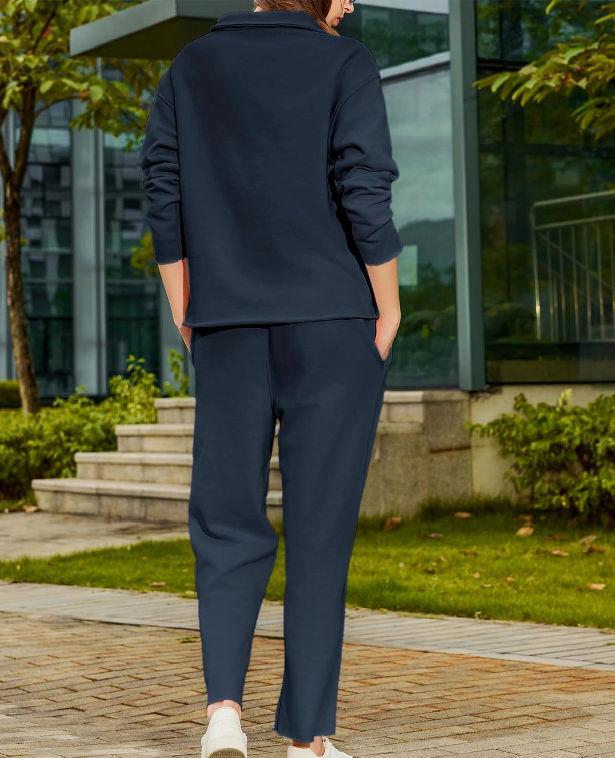 Women's Carmel Tracksuit 2 Piece Set - Patrick Pullover Sweatshirt & Catherine Sweatpants - Casual Lounge Set