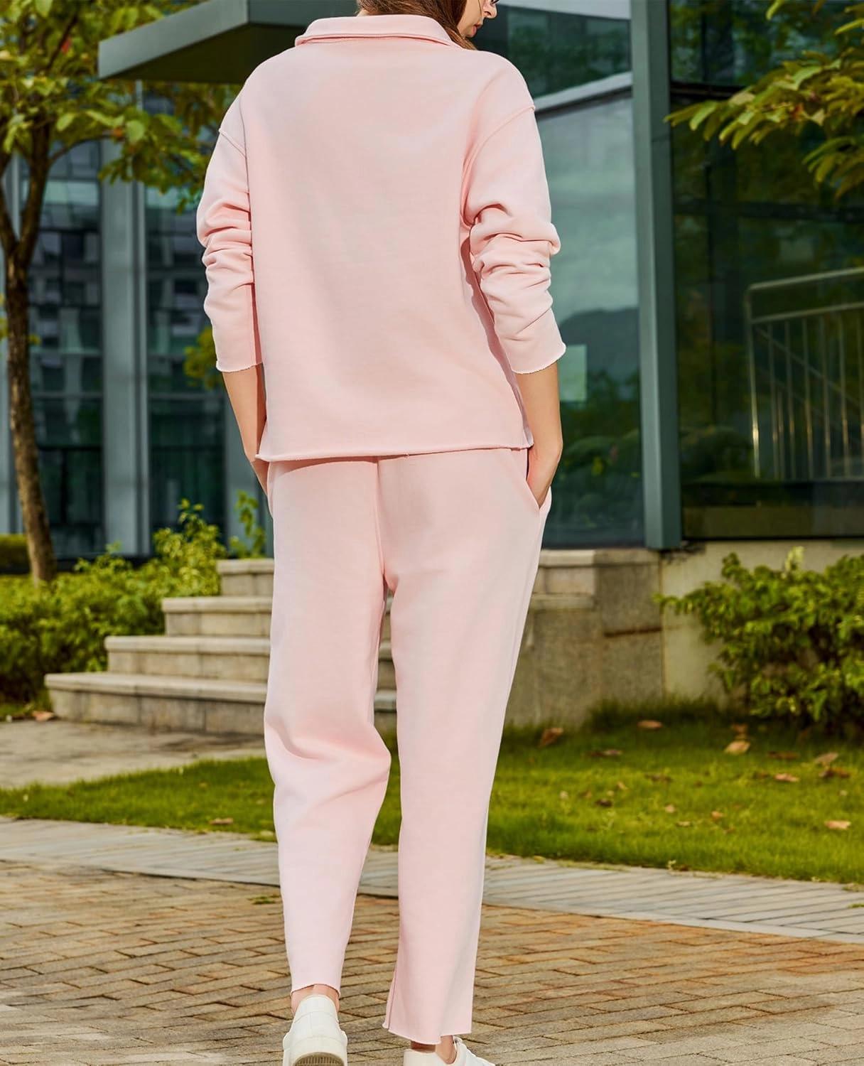 Women's Carmel Tracksuit 2 Piece Set - Patrick Pullover Sweatshirt & Catherine Sweatpants - Casual Lounge Set