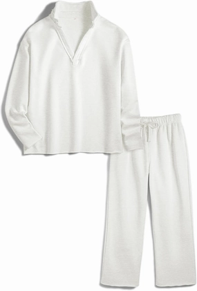 Women's Carmel Tracksuit 2 Piece Set - Patrick Pullover Sweatshirt & Catherine Sweatpants - Casual Lounge Set