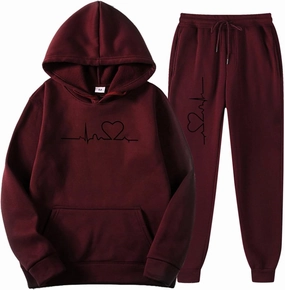 Women's Fall 2 Piece Lounge Outfit Pullover Hooded Long Sleeve Top Sets Sweat Lounge Matching Set 2025 Fall Trendy