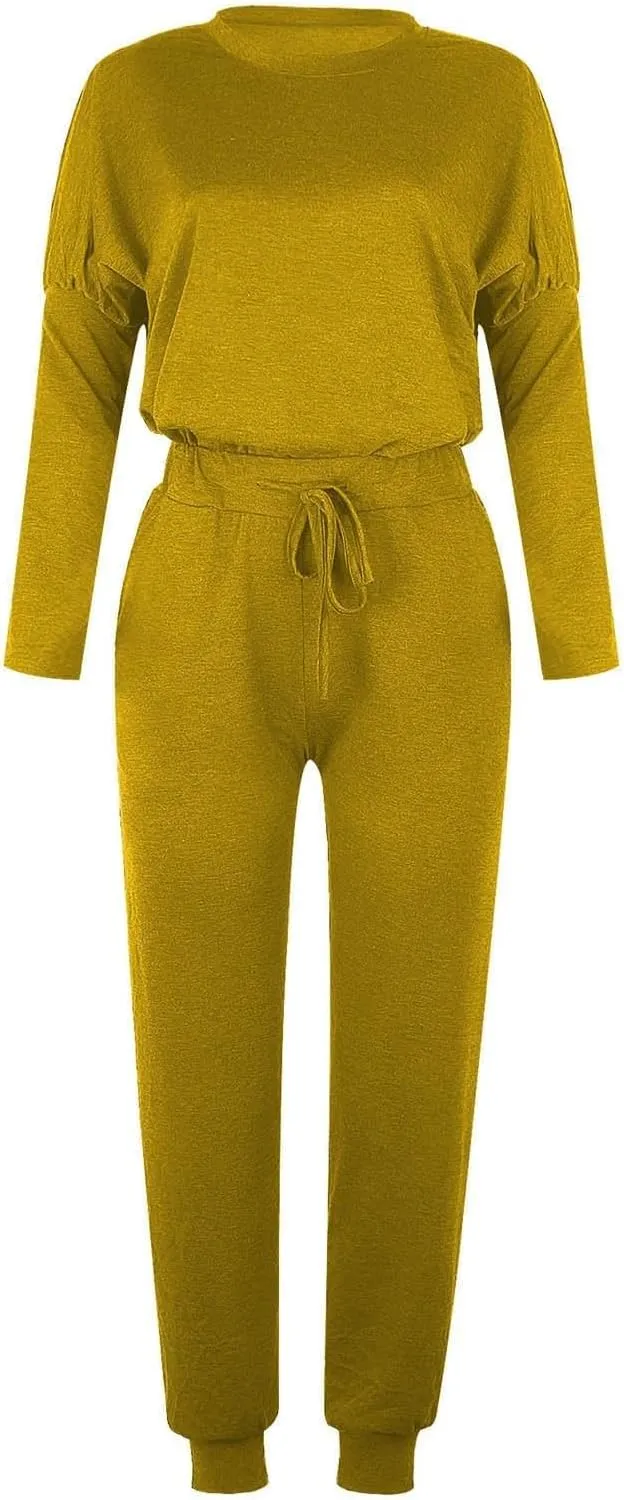 Women's 2 Piece Outfits Long Sleeve Crewneck Pullover Tops and Long Pant Tracksuit Sweatsuits with Sweatpants 2 Piece