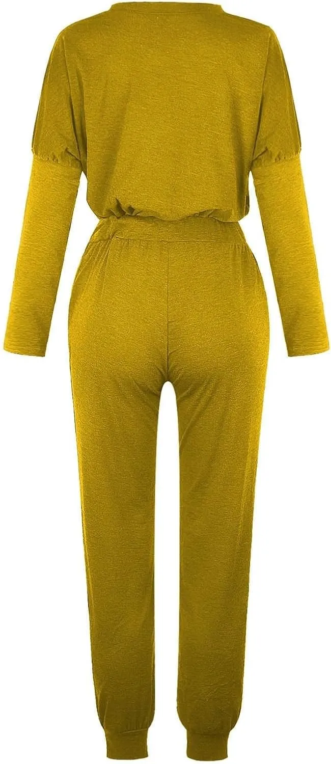 Women's 2 Piece Outfits Long Sleeve Crewneck Pullover Tops and Long Pant Tracksuit Sweatsuits with Sweatpants 2 Piece