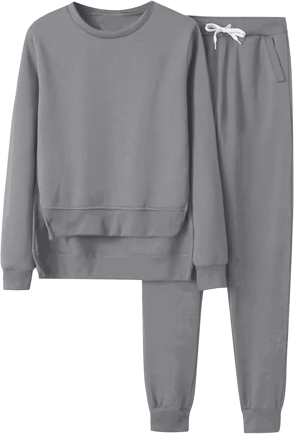 Womens 2 Piece Outfits Sports Sweatshirt Set Two Top Pants Casaul Long Sleeve Tracksuit Joggers Sets