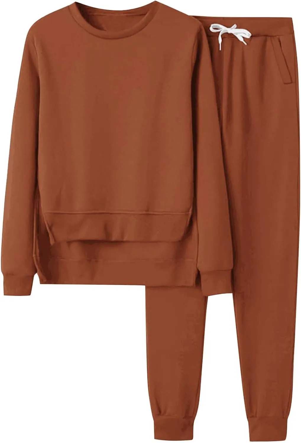 Womens 2 Piece Outfits Sports Sweatshirt Set Two Top Pants Casaul Long Sleeve Tracksuit Joggers Sets