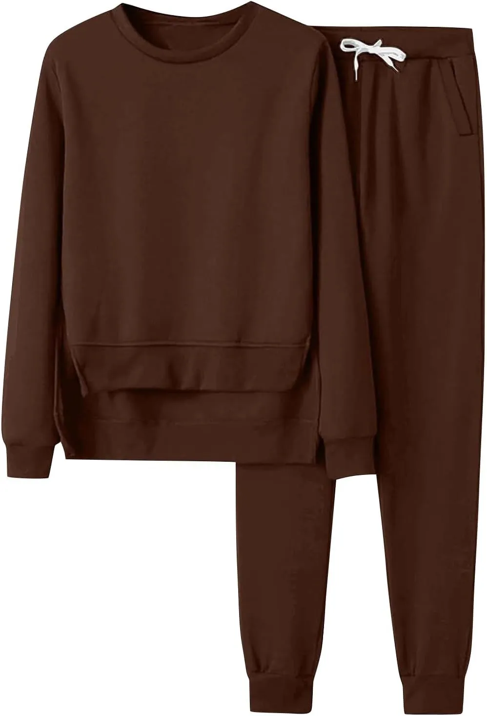 Womens 2 Piece Outfits Sports Sweatshirt Set Two Top Pants Casaul Long Sleeve Tracksuit Joggers Sets