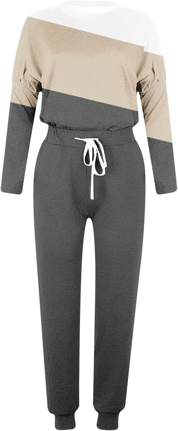 Womens 2 Piece Outfits Sweatsuit Set Oversized Tops and Long Pants Tracksuit Sweatsuits Long Sleeve Hoodie Matching