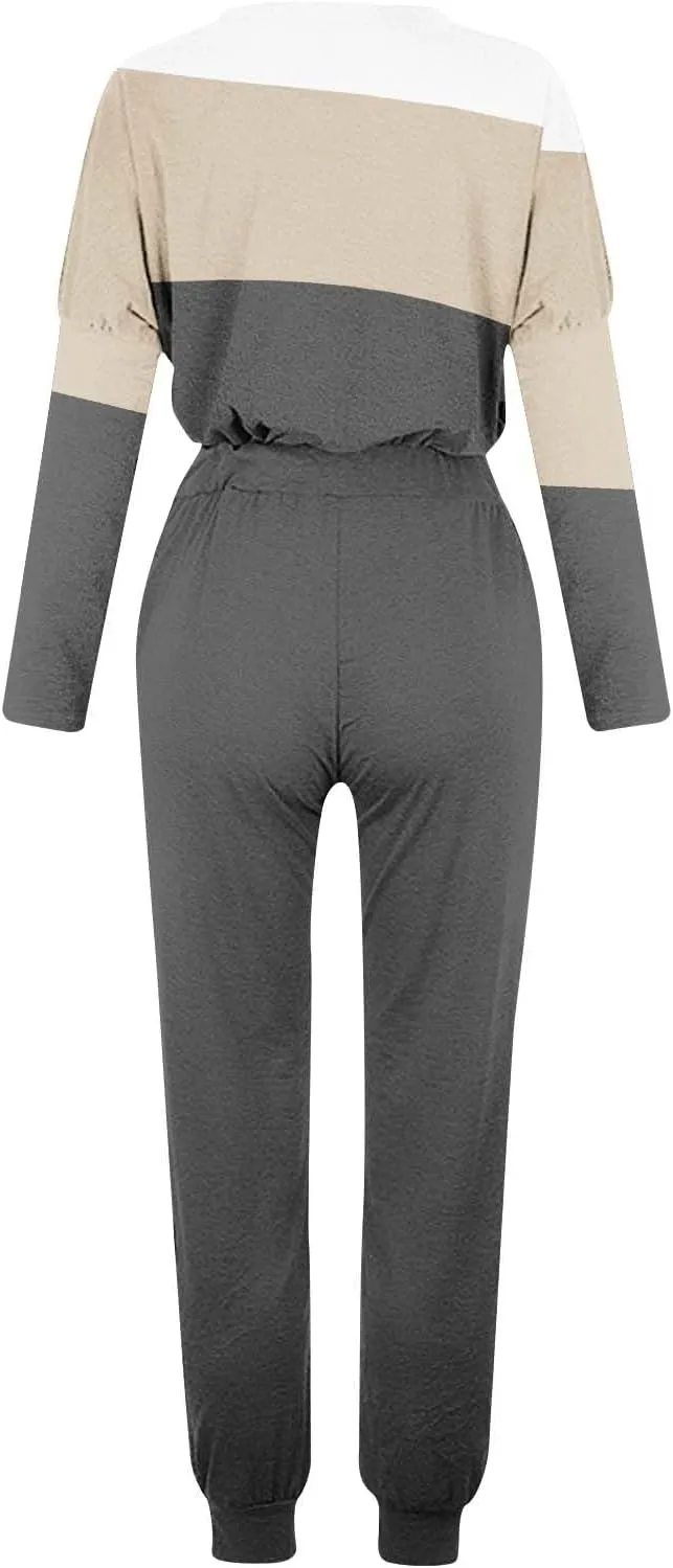 Womens 2 Piece Outfits Sweatsuit Set Oversized Tops and Long Pants Tracksuit Sweatsuits Long Sleeve Hoodie Matching