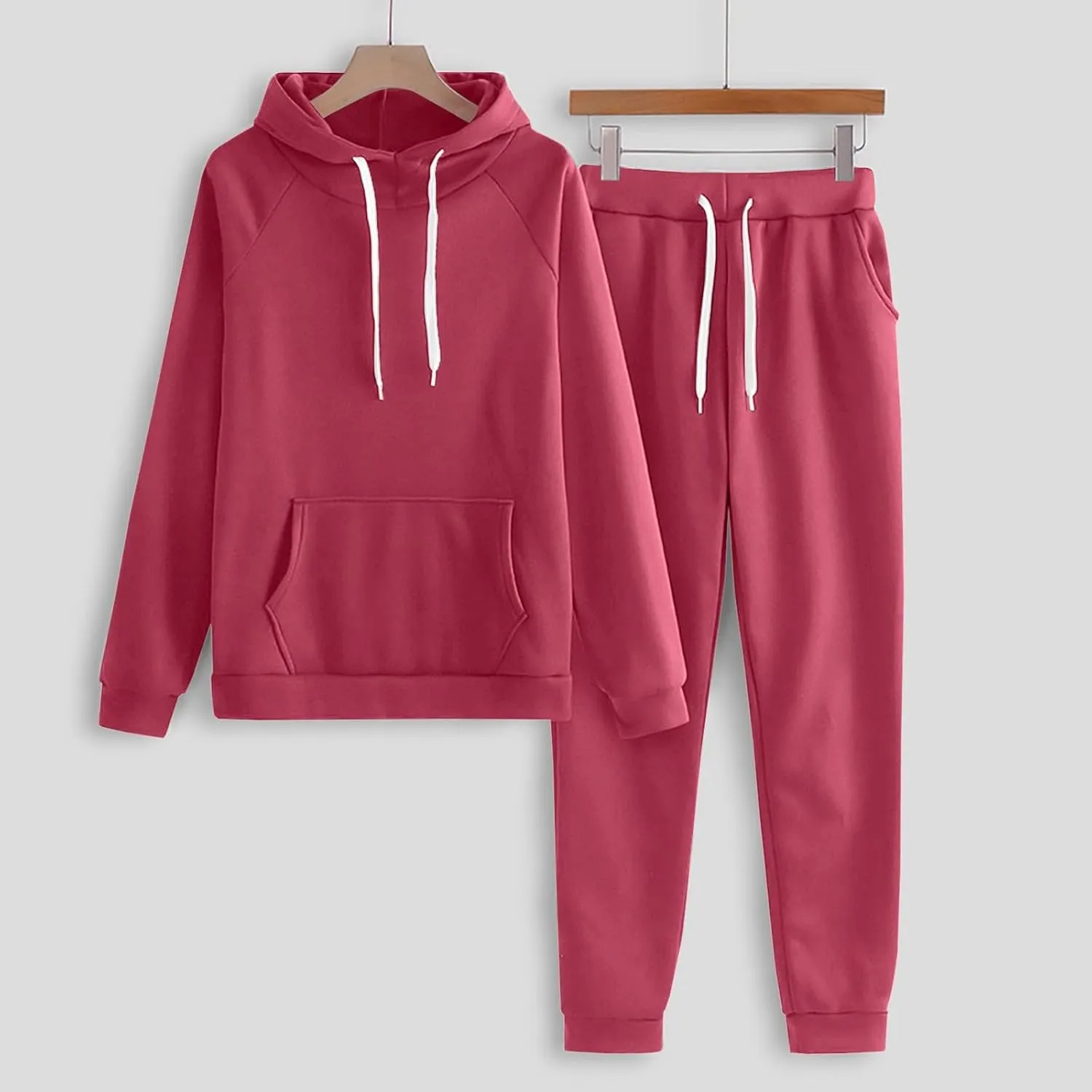 Womens 2 Piece Sweatsuits Sets Tracksuit with Pockets Long Sleeve Hoodies with Baggy Sweatpants Soft Outdoor Outfits Sets