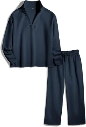Women's Carmel Tracksuit 2 Piece Set - Patrick Pullover Sweatshirt & Catherine Sweatpants - Casual Lounge Set