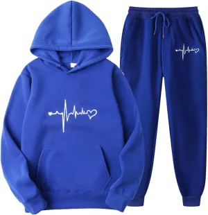 Women's Fall 2 Piece Lounge Outfit Pullover Hooded Long Sleeve Top Sets Sweat Lounge Matching Set 2025 Fall Trendy