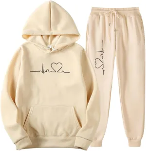 Women's Fall 2 Piece Lounge Outfit Pullover Hooded Long Sleeve Top Sets Sweat Lounge Matching Set 2025 Fall Trendy
